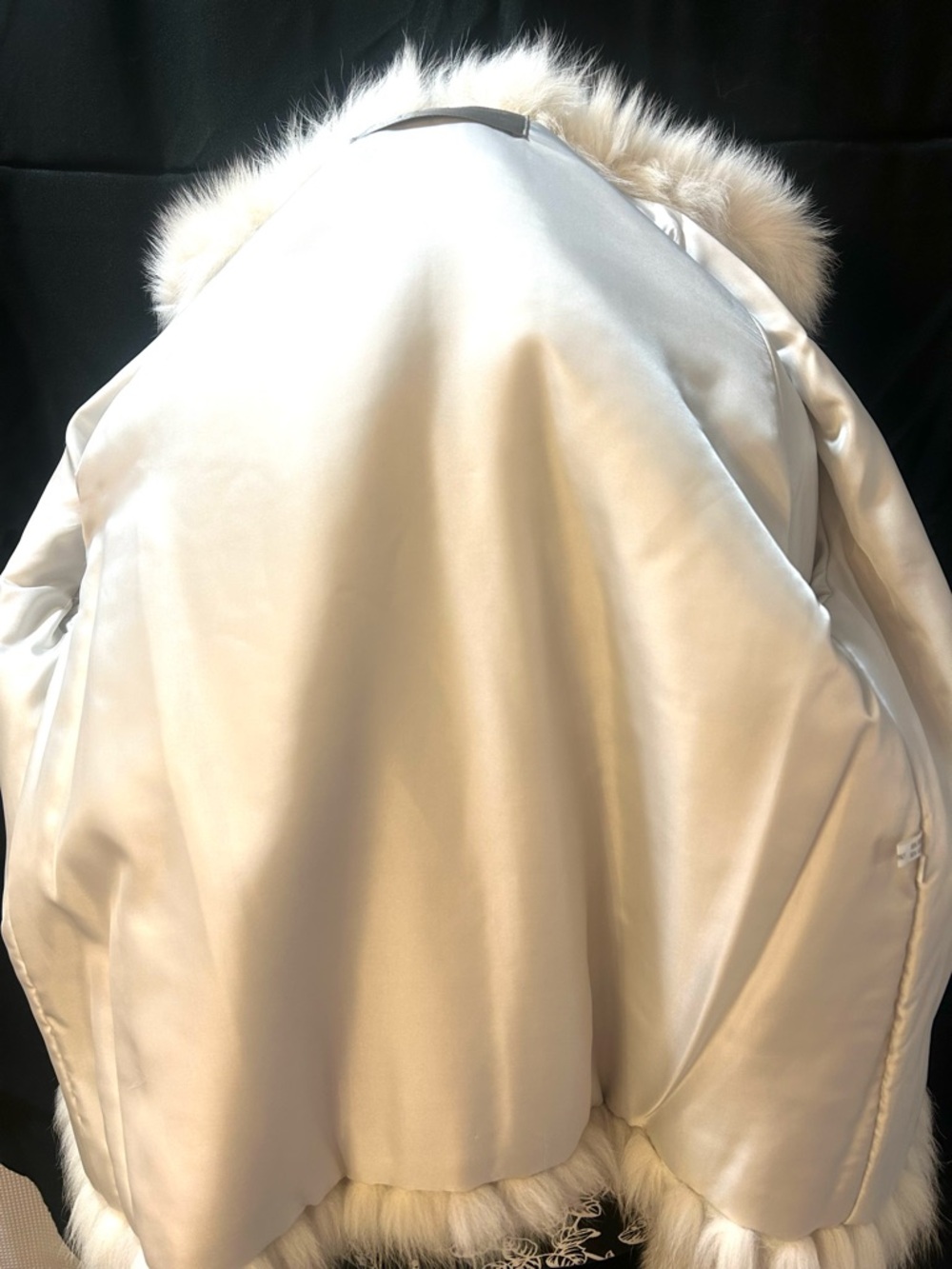 Vintage Genuine Fox Fur Coat White Cream Short Ranched Vintage Women's Medium M - Picture 5 of 13